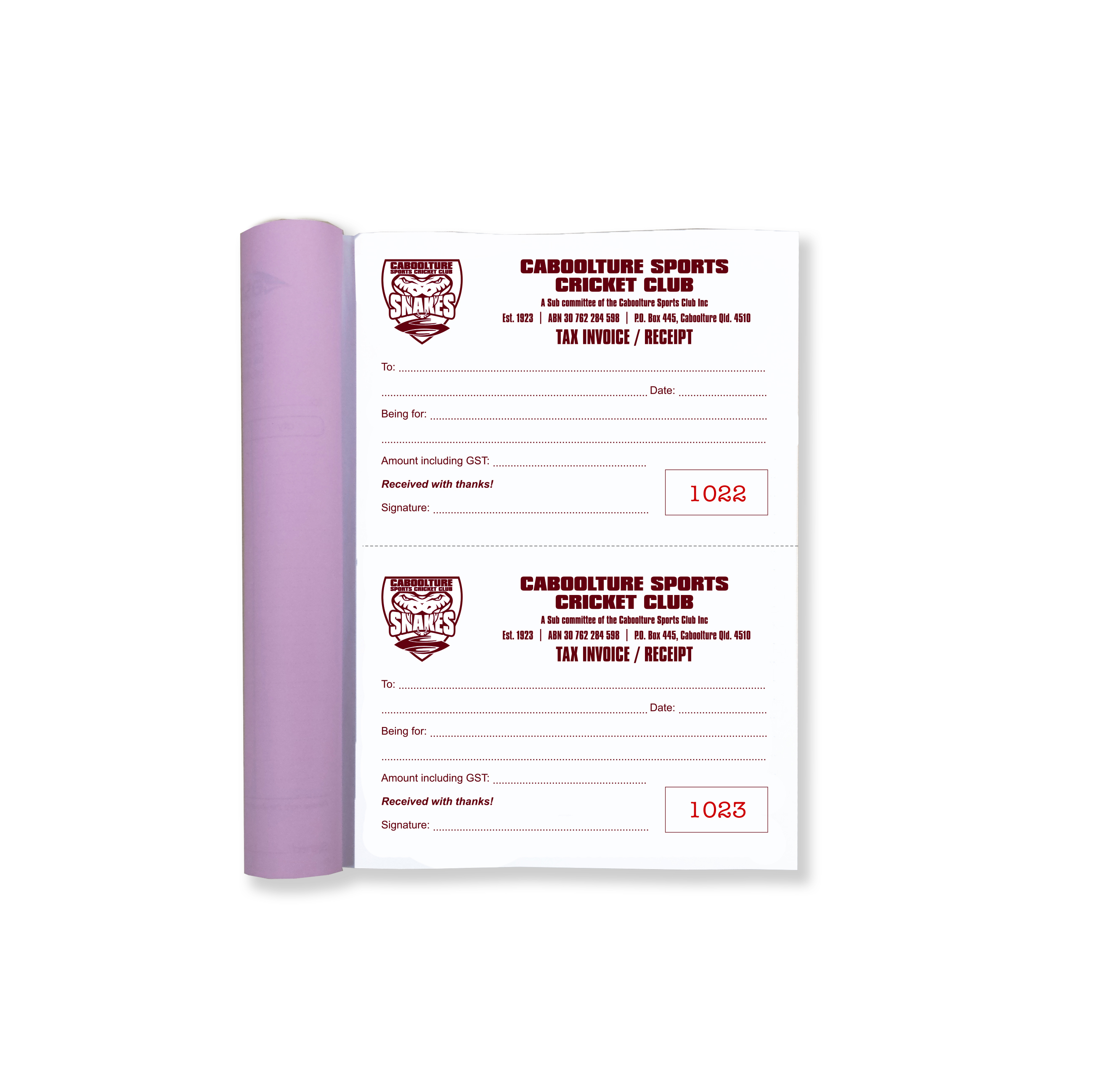 Download Ashley Printers | Receipt Books